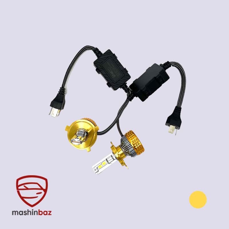 جزئیات هدلایت سام SUPER GOLD پایه H4 بسته دو عددی نور نچرال به همراه جعبه اصلی