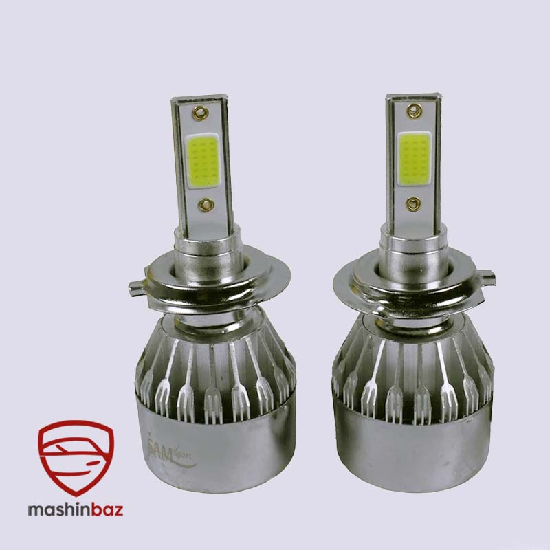 هدلایت سام U10 پایه H7 سفید یخی بسته دو عددی