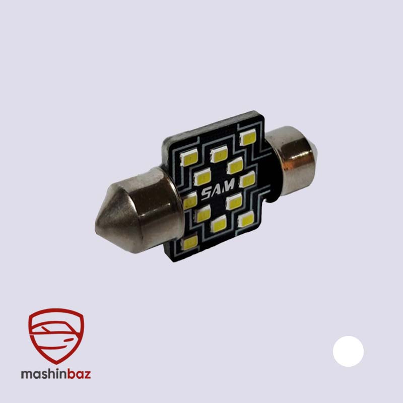 لامپ فشنگی SMD 12تایی سام SAM سایز 31 میل نور سفید یخی