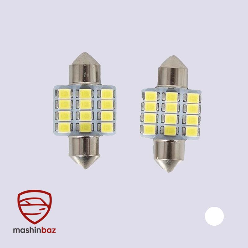 چراغ اس ام دی سقف و صندوق عقب فشنگی کلاسیک 31 میل 12 تایی نور سفید یخی