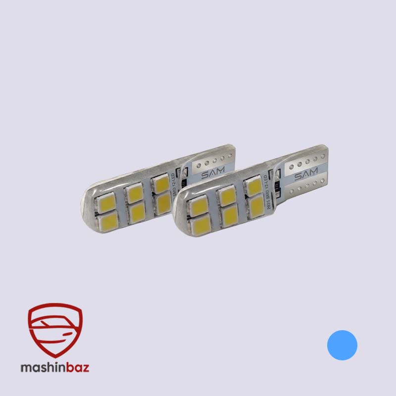 لامپ سکن SMD برند سام SAM آبی ۱۲ تایی ژله ای آریایی ۲۸۳۵