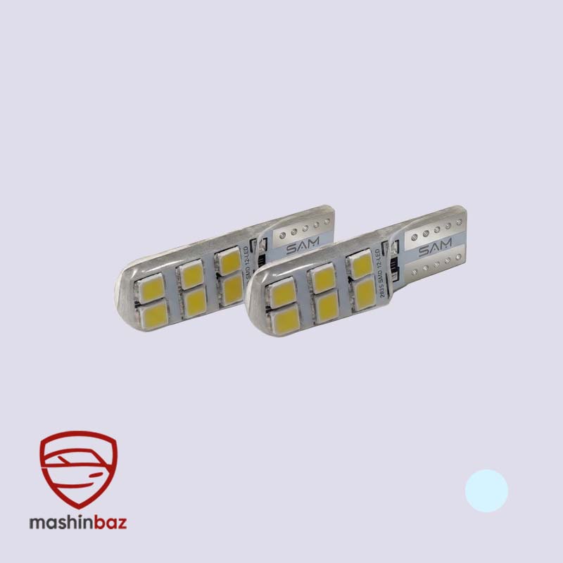 لامپ سکن SMD برند سام SAM آیس بلو ۱۲ تایی ژله ای ۲۸۳۵ آریایی