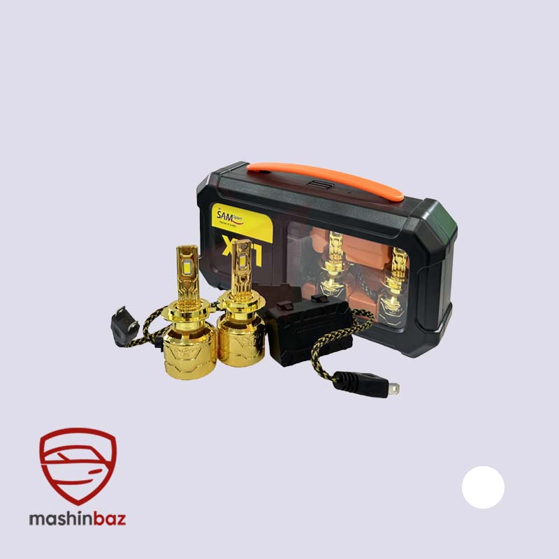 هدلایت XT1 برند سام SAM پایه H7 نور یخی بسته ۲ عددی