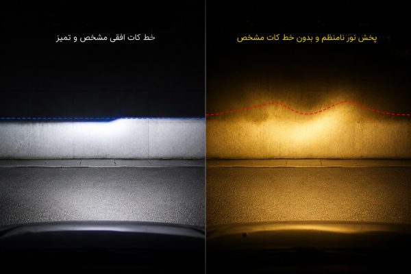 خط کات دقیق هدلایت استاندارد پژو ۲۰۶